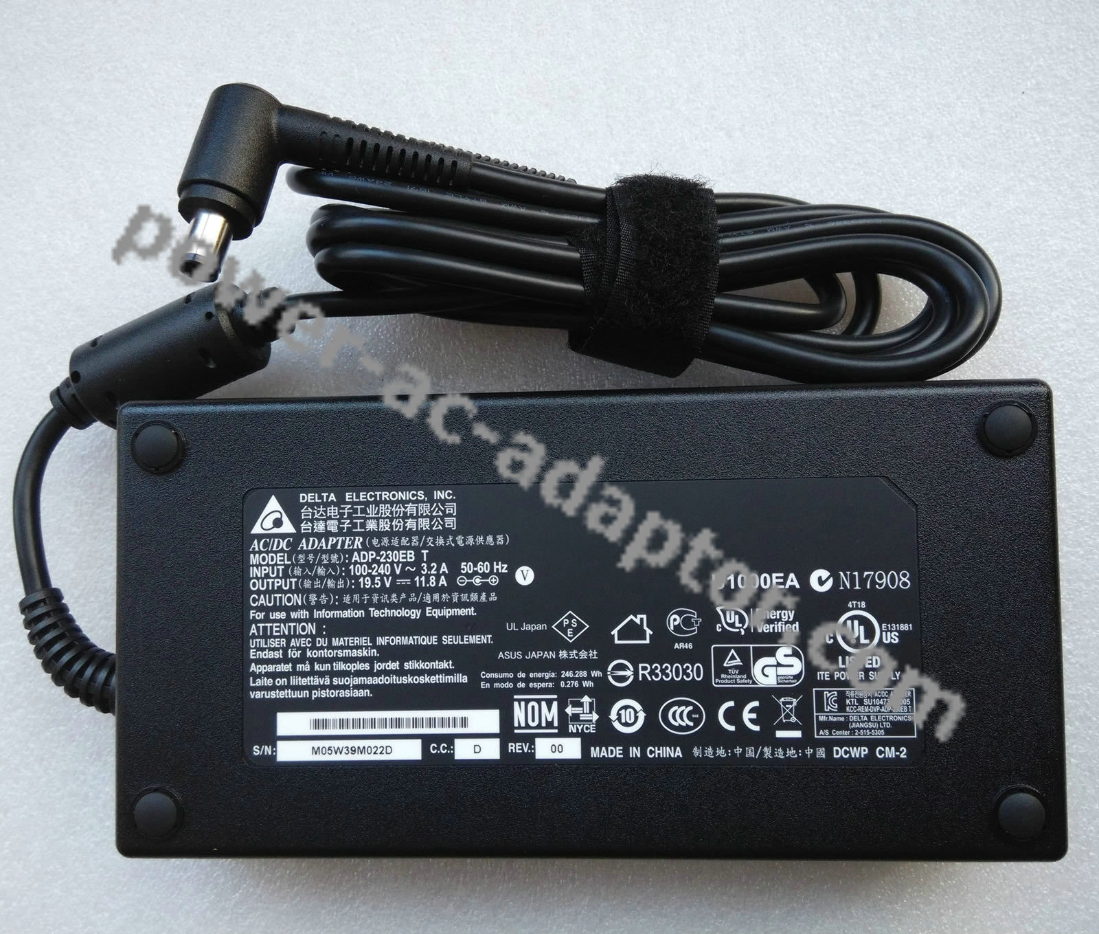 19.5V 11.8A ASUS SADP-230AB D NW230-01 power AC Adapter